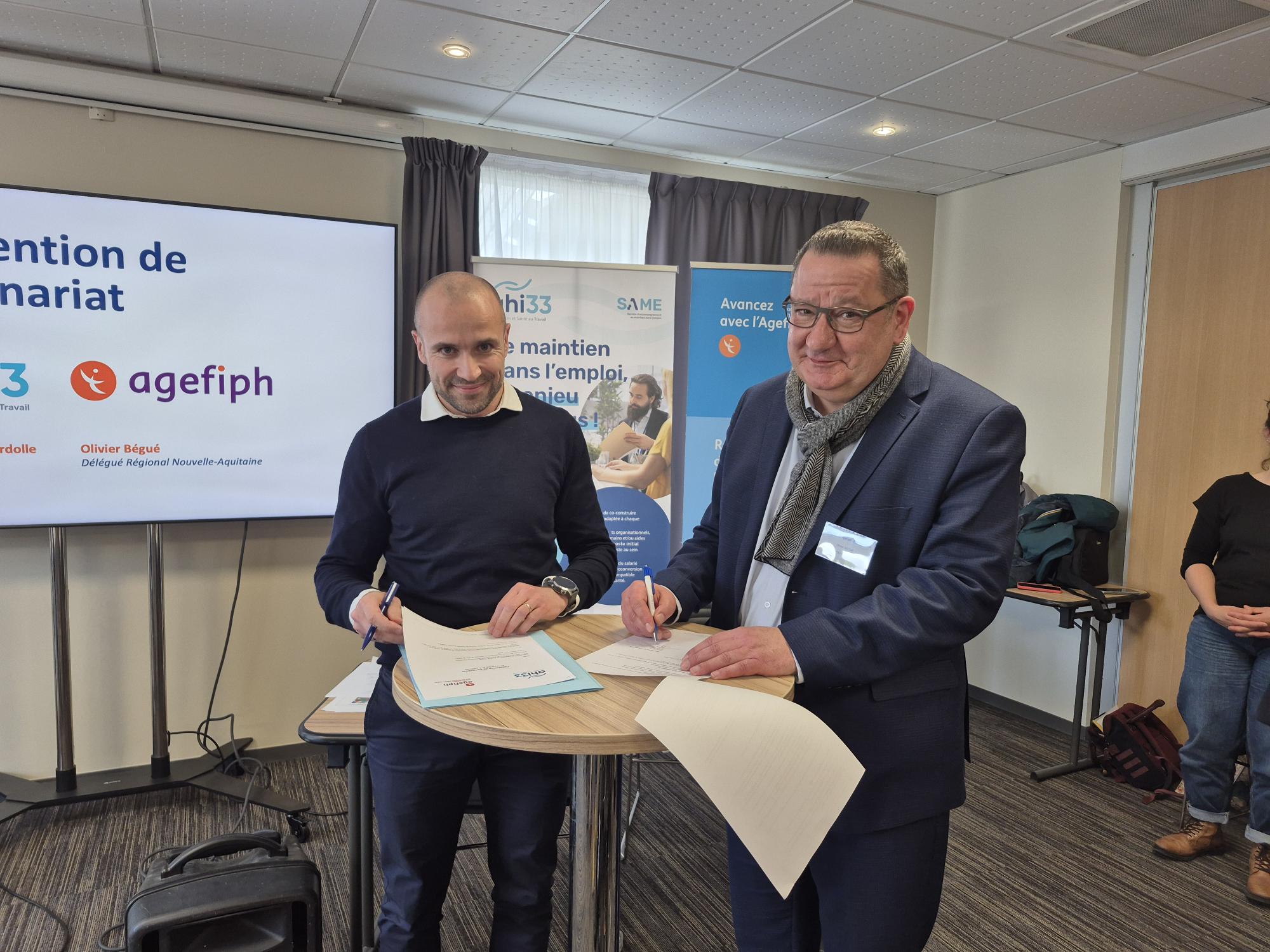 Signature de la convention de partenariat avec l'AGEFIPH